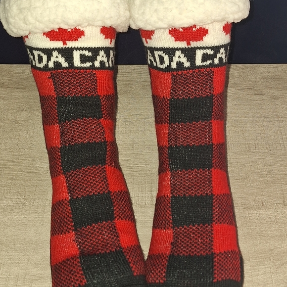 Womens Slipper Fuzzy Socks Non Slip Grips Winter Warm - Picture 3 of 7